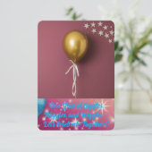 Carte d'invitation 1er anniversaire. (Debout devant)