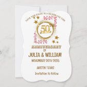 carte d'invitation 50e anniversaire de mariage (Devant)