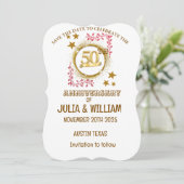carte d'invitation 50e anniversaire de mariage (Debout devant)