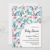 Carte d'invitation à baby shower plat avec design. (Devant)