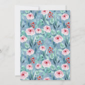 Carte d'invitation à baby shower plat avec design. (Dos)