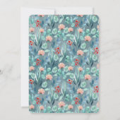 Carte d'invitation à baby shower plat avec design. (Dos)