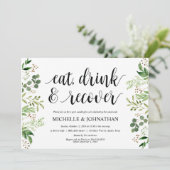 Carte d'invitation à Brunch Mariage de la Poste de (Debout devant)