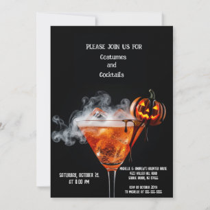 Carte d'invitation à cocktail Halloween - Jack O’L