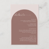 Carte d'invitation à détails d'arche bohème simple (Devant)