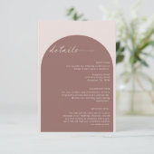 Carte d'invitation à détails d'arche bohème simple (Debout devant)