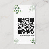 Carte d'invitation à encart de verdure minimal (Dos)
