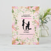 carte d'invitation à engagement plat Taille : 5" x (Debout devant)
