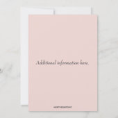 Carte d'invitation à fleurs roses modifiables (Dos)