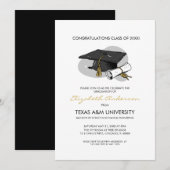 Carte d'invitation à la casquette d'admission de l (Devant / Derrière)