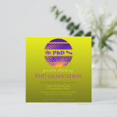 Carte d'invitation à la célébration de diplôme de (Debout devant)