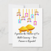 Carte d'invitation à la cérémonie Haldi (Dos)