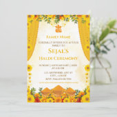 Carte d'invitation à la cérémonie Haldi (Debout devant)