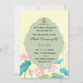 Carte d'invitation à la cérémonie Haldi d'un maria (Devant)