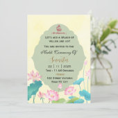 Carte d'invitation à la cérémonie Haldi d'un maria (Debout devant)