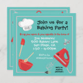 Carte d'invitation à la Cuisine ou à la cuisson (Devant / Derrière)