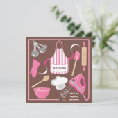 Carte d'invitation à la Cuisine ou à la cuisson (Debout devant)