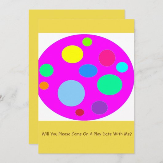 Carte d'invitation à la date de lecture (Devant / Derrière)