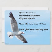 Carte d'invitation à la découverte d'oiseaux (Dos)