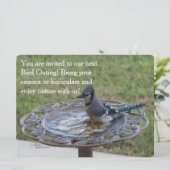 Carte d'invitation à la découverte d'oiseaux (Debout devant)