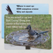 Carte d'invitation à la découverte d'oiseaux (Devant / Derrière)