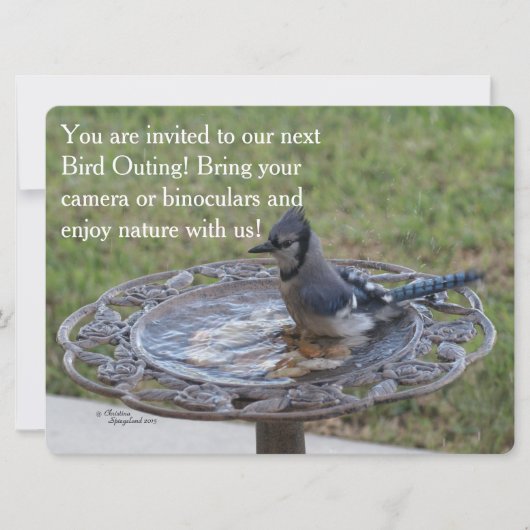 Carte d'invitation à la découverte d'oiseaux (Devant)