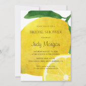 Carte d'invitation à la douche nuptiale au citron  (Devant)