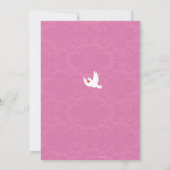 Carte d'invitation à la douche nuptiale avec pigeo (Dos)