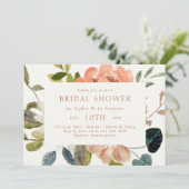 Carte d'invitation à la douche nuptiale Floral Wat (Debout devant)