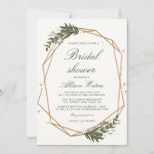 carte d'invitation à la douche nuptiale géométriqu (Devant)