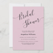 Carte d'invitation à la douche nuptiale plate (Devant)