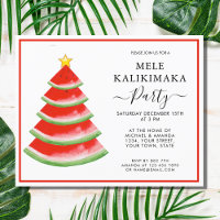 Carte d'invitation à la fête Budget Mele Kalikimak