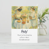 Carte d'invitation à la fête d'anniversaire du cha (Debout devant)