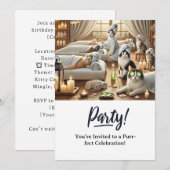 Carte d'invitation à la fête d'anniversaire du cha (Devant / Derrière)