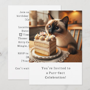 Carte d'invitation à la fête d'anniversaire du cha
