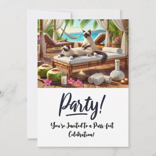 Carte d'invitation à la fête d'anniversaire du cha (Devant)
