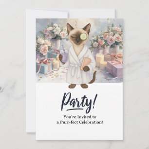 Carte d'invitation à la fête d'anniversaire du cha