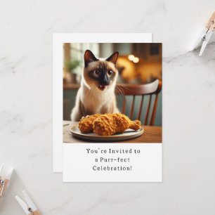 Carte d'invitation à la fête d'anniversaire du cha