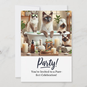 Carte d'invitation à la fête d'anniversaire du cha