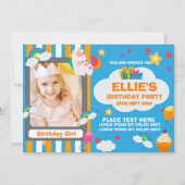 Carte d'invitation à la fête d'anniversaire sur de (Devant)