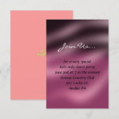 Carte d'invitation à la fête de B'nai Mitzvah Bat  (Devant / Derrière)