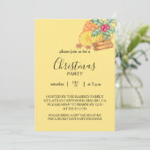 Carte d'invitation à la fête de Noël (Debout devant)