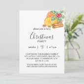 Carte d'invitation à la fête de Noël (Debout devant)