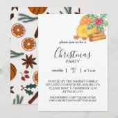 Carte d'invitation à la fête de Noël (Devant / Derrière)