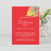 Carte d'invitation à la fête de Noël (Debout devant)
