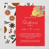 Carte d'invitation à la fête de Noël (Devant / Derrière)