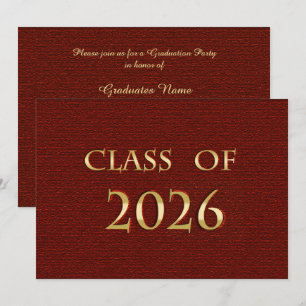 Carte d'invitation à la fête de remise des diplôme
