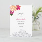 Carte d'invitation à la Fête des mariées florale W (Debout devant)