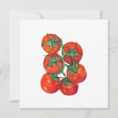 Carte d'invitation à la fête des tomates rouges (Dos)