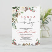 Carte d'invitation à la fête prénatale de Santa Ba (Debout devant)